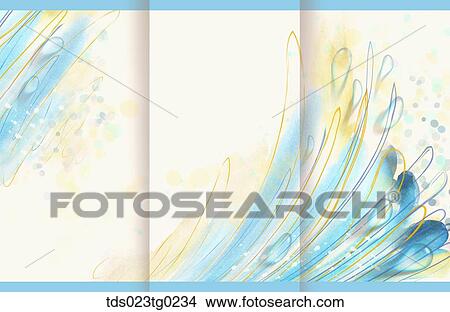 Stock Illustration - The blue wave background with the water drop . Fotosearch