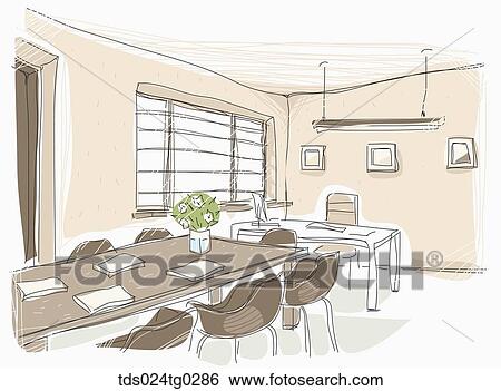 The brown colored meeting room illustration View Large Illustration Stock Illustration - The brown colored meeting room illustration. Fotosearch