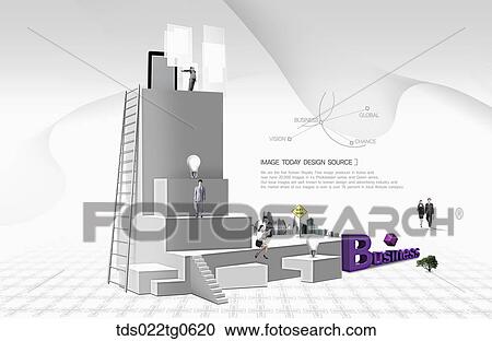 The building and white screen with business people View Large Illustration Clipart - The building and white screen with business people. Fotosearch