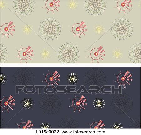 The circle and light pattern with the brown and black background View Large Illustration Drawing - The circle and light pattern with the brown and black background. Fotosearch