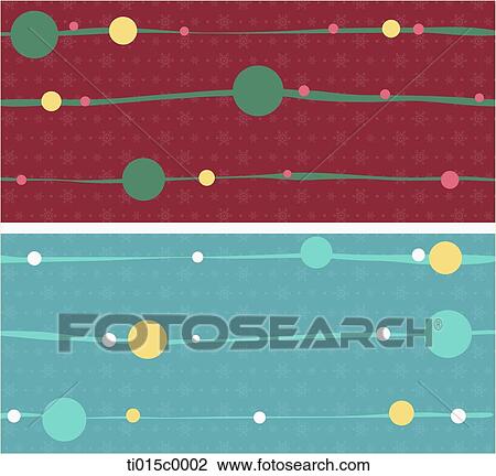 Drawing - The circle and line pattern with red and blue background. Fotosearch
