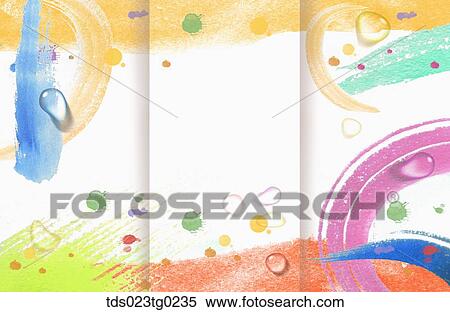 Stock Illustration - The colorfully lined background with the water drop . Fotosearch