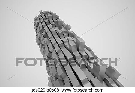 The gray blocks making up the tall tower View Large Illustration Stock Illustration - The gray blocks making up the tall tower. Fotosearch