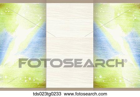 The green and blue colored background with the brown line View Large Illustration Drawing - The green and blue colored background with the brown line. Fotosearch