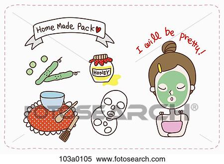 Stock Illustration - The home made skin pack . Fotosearch