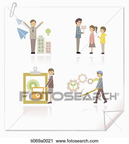 The various business related image View Large Illustration Clip Art - The various business related image. Fotosearch