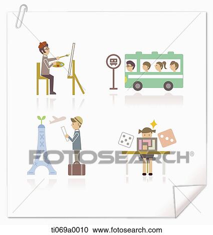 The various business related image View Large Illustration Clipart - The various business related image. Fotosearch