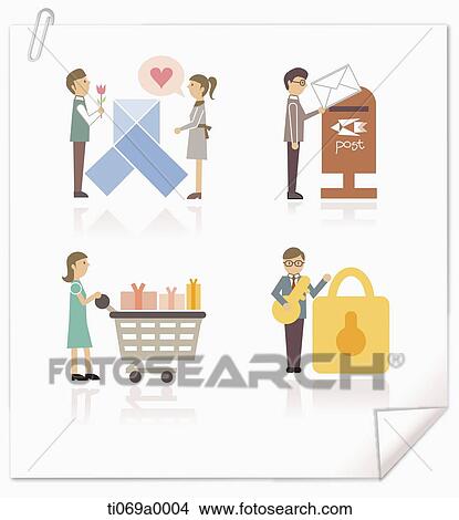 Stock Illustration - The various business related image. Fotosearch