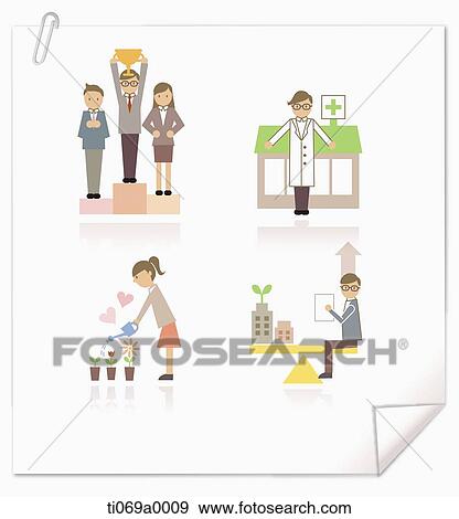 The various business related image View Large Illustration Stock Illustration - The various business related image. Fotosearch