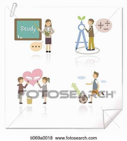 Stock Illustration - The various business related image. Fotosearch