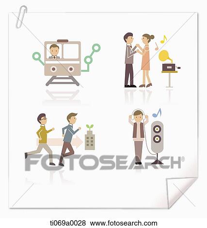 Stock Illustration - The various business related image. Fotosearch