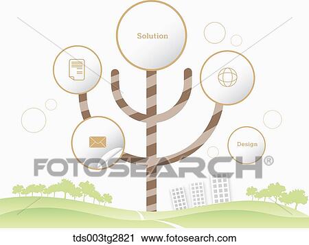 The web icons tree with buildings around View Large Illustration Clip Art - The web icons tree with buildings around. Fotosearch