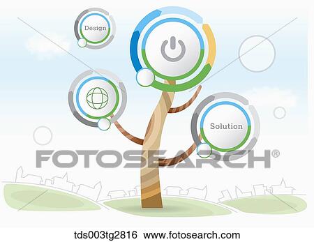 The web icons tree with buildings around View Large Illustration Stock Illustration - The web icons tree with buildings around. Fotosearch