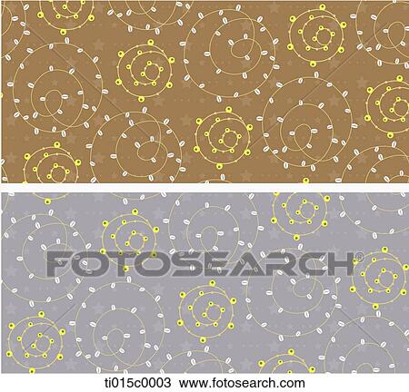 Drawing - The yellow line pattern with the brown and gray background. Fotosearch