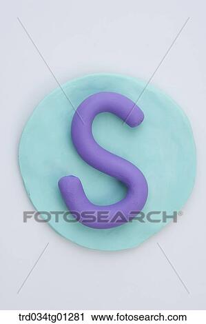 The alphabet S shaped purple clay on the blue circle clay View Large Photo Image Stock Image - The alphabet S shaped purple clay on the blue circle clay . Fotosearch