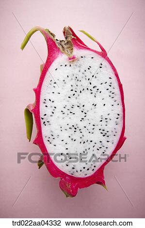 The dragon fruit in half with the pink background View Large Photo Image Stock Image - The dragon fruit in half with the pink background. Fotosearch