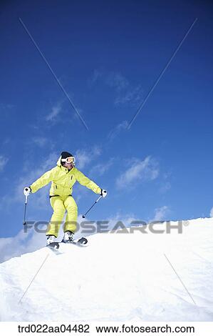 The man skiing on the slope View Large Photo Image Stock Image - The man skiing on the slope. Fotosearch