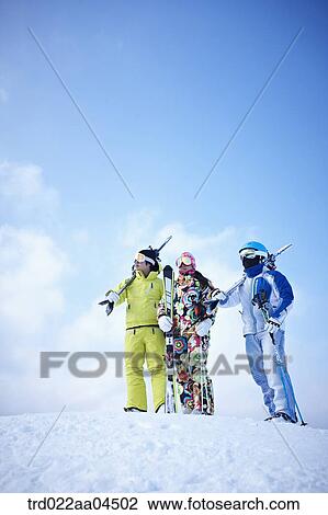 The people wearing the ski wear with the ski gear View Large Photo Image Stock Image - The people wearing the ski wear with the ski gear. Fotosearch