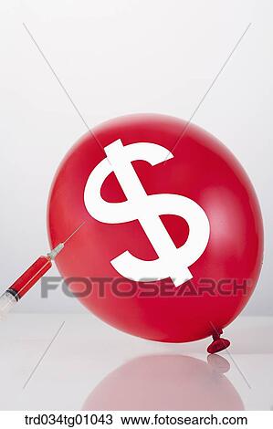 The red Dollar balloon and red liquid filled syringe View Large Photo Image Stock Image - The red Dollar balloon and red liquid filled syringe. Fotosearch