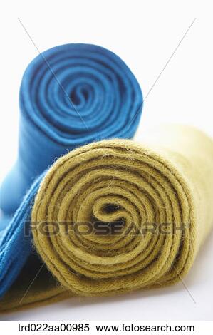 The roll of blue and yellow muffler View Large Photo Image Stock Photography - The roll of blue and yellow muffler . Fotosearch
