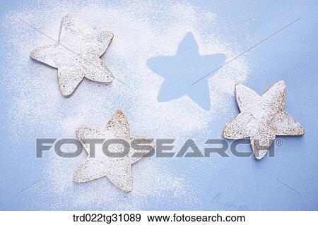 The star shaped cookie with the sugar power on them View Large Photo Image Stock Photo - The star shaped cookie with the sugar power on them. Fotosearch