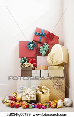 The various color and shape of gift boxes View Large Photo Image Stock Photo - The various color and shape of gift boxes. Fotosearch