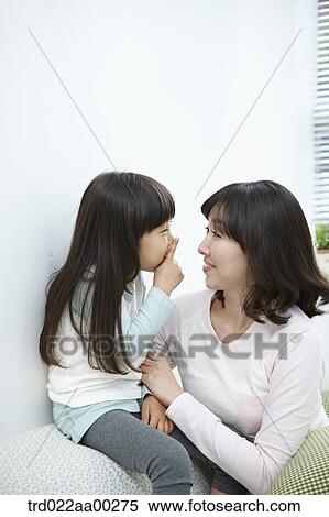 The woman and girl looking at each other View Large Photo Image Stock Photography - The woman and girl looking at each other. Fotosearch