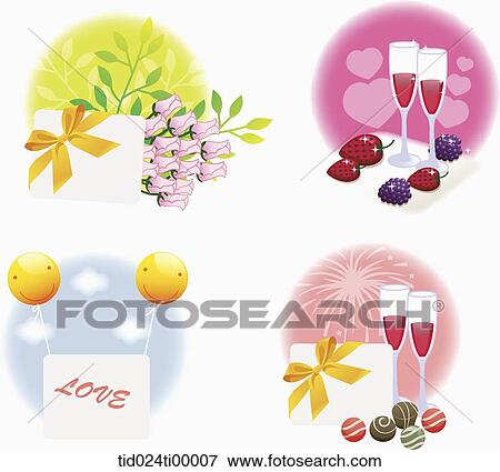 Stock Illustration - Card and party decoration image. Fotosearch
