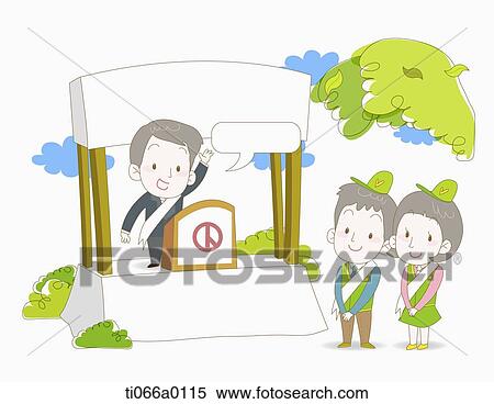 Election candidate making the speech View Large Illustration Stock Illustration - Election candidate making the speech . Fotosearch