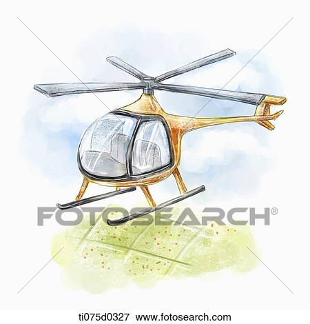 Flying helicopter View Large Illustration Stock Illustration - Flying helicopter. Fotosearch