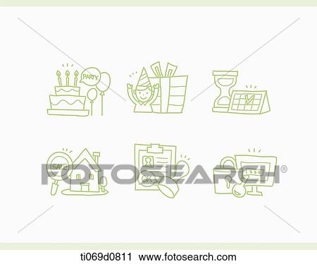Clip Art - Green business icon . Fotosearch