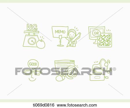 Stock Illustration - Green business icon . Fotosearch