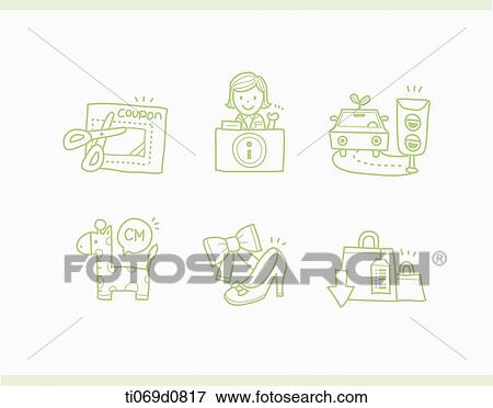 Stock Illustration - Green business icon . Fotosearch
