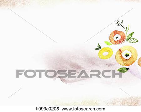 Stock Illustration - Orange and yellow colored flower. Fotosearch