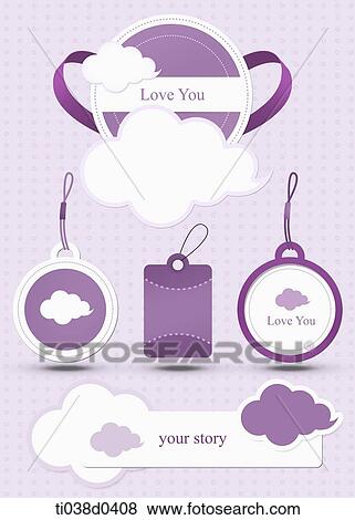 Purple cloud tag View Large Illustration Stock Illustration - Purple cloud tag. Fotosearch