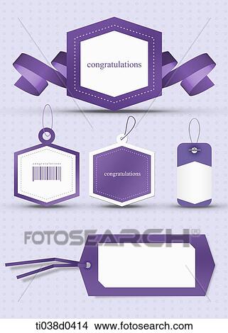Purple congratulation tag View Large Illustration Stock Illustration - Purple congratulation tag. Fotosearch