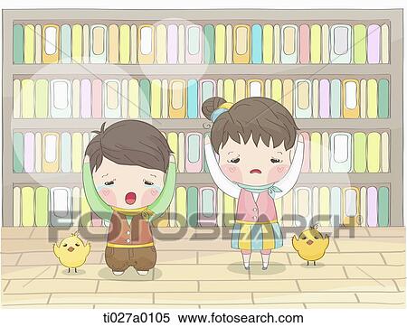 Stock Illustration - Student being punished in the classroom . Fotosearch