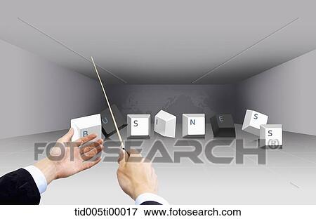 The hand conducting the business button View Large Illustration Stock Illustration - The hand conducting the business button . Fotosearch