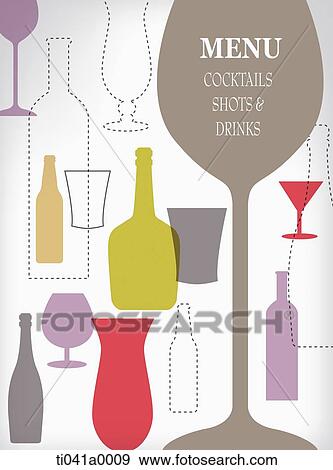 The 'Menu' with drink image View Large Illustration Stock Illustration - The 'Menu' with drink image. Fotosearch