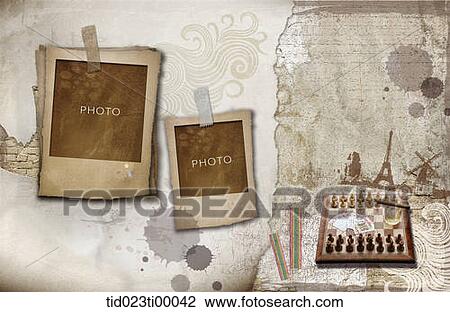 The photo frame and the chessboard View Large Illustration Drawing - The photo frame and the chessboard. Fotosearch
