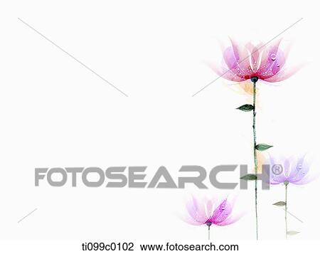 Drawing - The pink and purple colored flower. Fotosearch