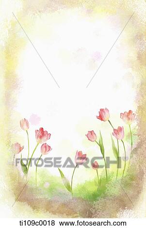 The red flower with brown background View Large Illustration Stock Illustration - The red flower with brown background. Fotosearch