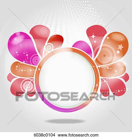Stock Illustration - The red, pink, orange colored circles. Fotosearch