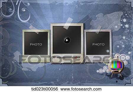 The video photo frame and the television View Large Illustration Stock Illustration - The video photo frame and the television. Fotosearch