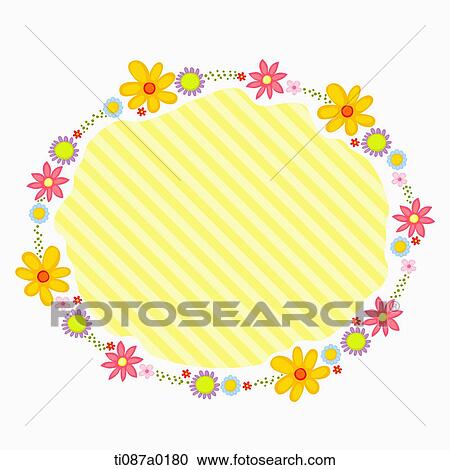 Clipart - The yellow colored flower notice. Fotosearch