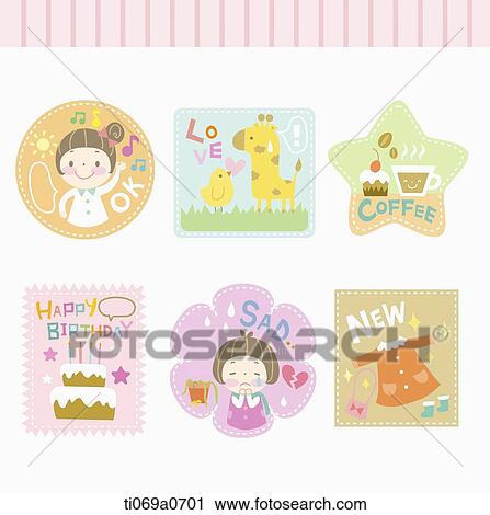 Various theme icons View Large Illustration Clip Art - Various theme icons . Fotosearch