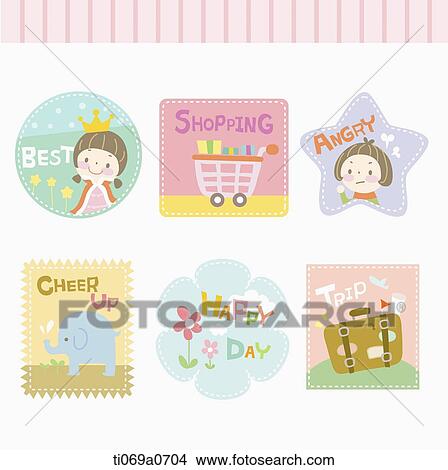 Various theme icons View Large Illustration Stock Illustration - Various theme icons . Fotosearch