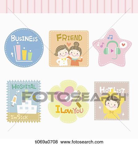 Various theme icons View Large Illustration Stock Illustration - Various theme icons . Fotosearch