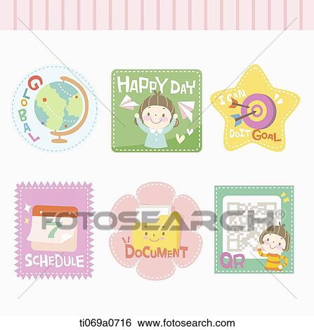 Various theme icons View Large Illustration Stock Illustration - Various theme icons . Fotosearch