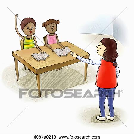 Volunteer teaching the children in Africa View Large Illustration Stock Illustration - Volunteer teaching the children in Africa. Fotosearch